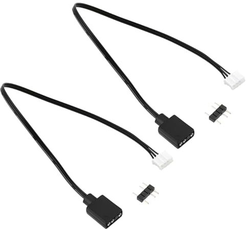 Create idea Adaptador de Controlador de Ventilador ARGB de 5 V 3 Pines A 4 Pines Cable Conversor Pequeño Cable de Audio Compatible con Coolmoon