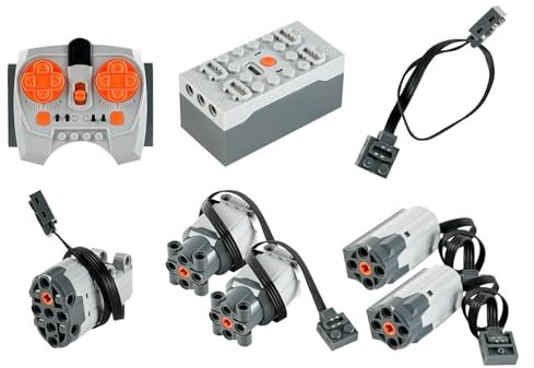 Lego Technik Servo moteur, boîte à piles pour télécommande, 11 pièces moteur Lego, kit de moteurs Lego, câble de rallonge, télécommande pour moteur Lego