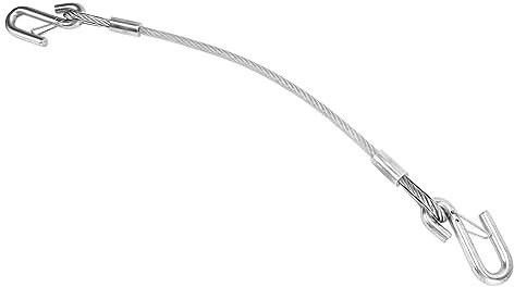 Chaîne de Sécurité pour Remorque, Câbles de Remorquage Robustes avec Crochet en S, Acier galvanisé, Longueur 70 Cm, Charge 3 500 Lb