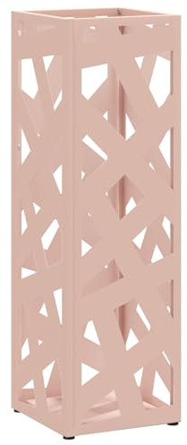 vidaXL Porte-Parapluie Rose 15,5 x 15,5 x 49 cm Métal, Support d'parapluie Moderne pour Salon, Rangement Durable et Compact, idéal pour l'organisation à la Maison