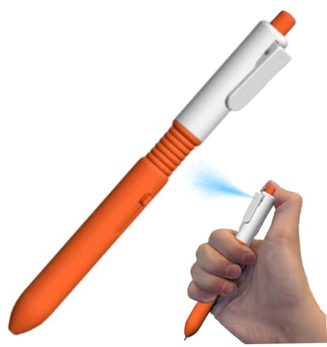 Ssguopte Mini -Wasserpistole, 6, 5 Zoll kreativer Kunststoff Retraktierbarer Kopfstifte, Streichspielzeug für Kinder, Erwachsene, Orange