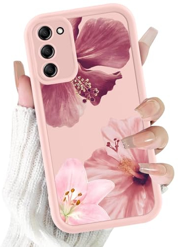 Kivlclri Coque pour Samsung Galaxy S23 5G 6,7, Aesthetic Fleur Rose Motif Dessin Étui Rose Silicone Ultra Fine TPU pour Femmes Filles Antichoc Housse Caméra de Protection Cover, Anti-Rayures Case
