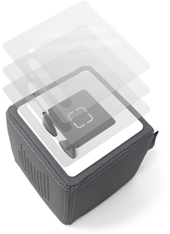 yabaduu 3er Set Schutzfolie Schutzcover für Toniebox 1 passgenau durchsichtig selbstklebend kindgerecht Matt Folie Zubehör für Kinder Spielzeug F08 (Transparent 3er Set, Ohne Wunschname)