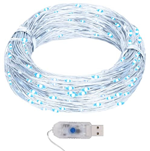 Mokuyary LED Micro Lichterkette 40m 400 LED Kaltweiß 8 Funktionen für Innen Außen Hochzeit Dekor Party Weihnachtsbaum Dekoration