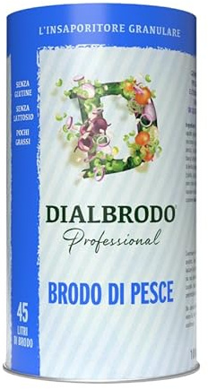 DIALBRODO Brodo Pesce Granulare per Risotti, Zuppe e Bisque, No Glutine 800g