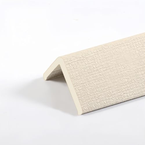 Coayuou Baguette d'angle Mur 100cm* 3 Pièces Profile PVC Adhesive Baguettes D Angle pour La Protection De Vos Murs Contre Les Chocs, Parfaites pour Les Zones À Fort Passage(Apricot Beige,40mm)