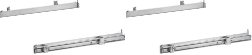 NEFF Z11TI15X0 VarioClip, Made in Germany, ebenenunabhängiger, ausziehbarer Teleskopauszug für maximale Flexibilität, Edelstahl (Packung mit 2)