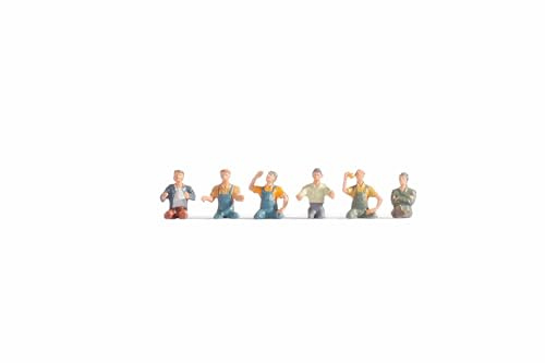 NOCH® H0 Figuren LKW-Fahrer und Beifahrer, sitzende Modellfiguren aus hochwertigem Material ohne Beine für Spur H0, ideal für Dioramen und DIY Projekte