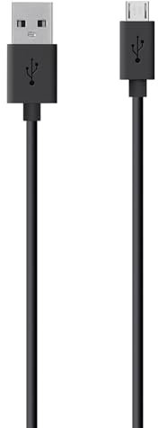 Belkin F2CU012bt04-BLK Câble USB compatible pour WIKO/Samsung Galaxy S3/4/5/6/7/HTC One/Ace Noir