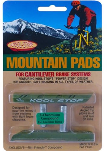 Kool-Stop Fahrrad Bremsschuh Cantilever MTB contoured C1 grün / ceramik