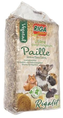 Riga Stroh Einstreu für Nagetiere, 4er Pack (4 x 1 kg)