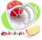 SCHVUBENR 3.5 Inch Apple Slicer - Professional Apple Cutter - Stainless Steel Apple Corer - Super Sharp Apple Slicer and Corer - Apple Tool with 8 Sharp Blades(Green)