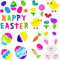 Ostern Gel-Fensteraufkleber 4 Blätter Gel Clings