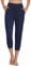 MOVE BEYOND Butterweiche Jogginghose Damen 3/4 Trainingshose Yoga Hose Sommer Capri Sporthose Hoher Bund, Blau, L