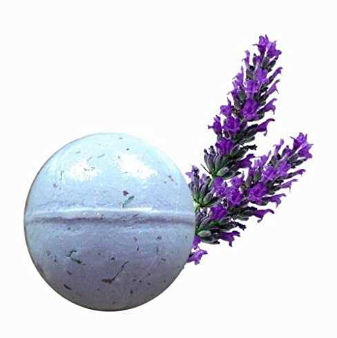 Bomba da Bagno alla Lavanda - Idrata, Ammorbidisce e Profuma - Labnatur | Bomba da Bagno Naturale e Rilassante con Petali, Profumo Floreale ed Erbaceo - 140 g