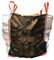 Bricoloco Saco Rafia grande ventilado para madera 90x90x90 cm. Big Bag Multiusos. Carga 1 Tm. Densidad 160 gsm. Bolsa grande con mosquitera para leña. BigBag 4 asas reforzadas 730 litros. (1)