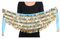 Bauchtanz Tribal Hüfttuch Chiffon Bauchtanz Kostüm Wickelgürtel mit Goldmünzen Röcke (Hellblau)