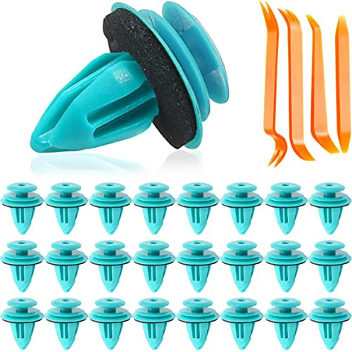 Xiatiaosann Clips para puerta de coche Clips de retención de panel para Toyota, 100 piezas Clips de fijación Clips de remache de sujeción de parachoques para Toyota para Tacoma para Tundra