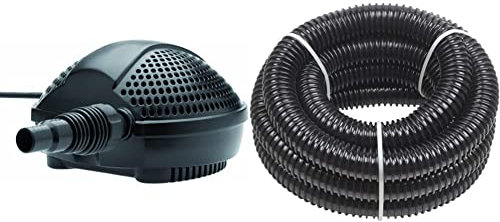 Pontec 50851 Filter- und Bachlaufpumpe PondoMax Eco 1500, 10m & Meister Mehrzweckschlauch 25,4 mm (1 Zoll) - 4 m Länge - Zur Be- & Entwässerung - Geeignet für Pumpen, Filter- & Sauganlagen