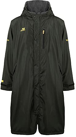 ZONE3 Recycled Heat-Tech Fleece Lining Changing Robe - Windbreaker Water Resistant Parka Jacket For Open Water Sports M