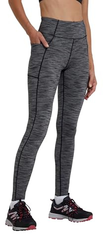 Mountain Warehouse Breathe & Balance High Waisted Womens Leggings - Soft Ladies Tights, Brushed Bottoms, Full Length, Pockets - Spring Summer, Sports, Walking