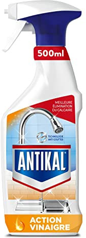 Antikal Spray Anti-Calcaire Nettoyant Au Vinaigre, 10x 500ml, Élimine Jusqu’à 100% Du Calcaire Grâce À Sa Technologie Anti-Gouttes