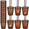 Yinkin 12 Pcs Cowboy Shot Glasses Necklace Western Themed Party Decorations Shot Glasses on Beaded Necklace Plastic Cowboy Props for Adults and Teens Festival Party Supplies, 6 Styles