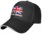 LOUJIN United Kingdom Flagge Baseball Cap Atmungsaktiv Verstellbare Sportmütze Sommer Sonnenhut Schwarz für Damen Herren, Schwarz , One size