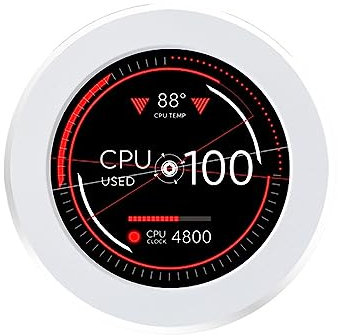 2.1in AIO Display Screen White Upgrade Kit LCD Screen CPU Temp Monitor for CPU Liquid Cooler, Computer Accessories PC Parts