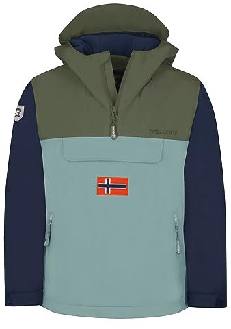 Trollkids Kids Kirkenes Anorak 128, Dusky Olive