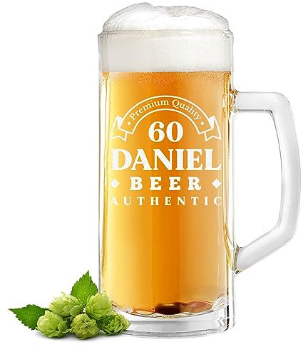 polar-effekt Vaso de cerveza de 0,5 litros con grabado personalizado, jarra de cerveza con nombre, regalo para el día del padre, para 40 cumpleaños, libre de BPA y apto para lavavajillas,