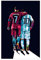 Ronaldo und Messi Leinwand-Poster, Schlafzimmer, Dekoration, Sport, Landschaft, Büro, Raumdekoration, Geschenk, ungerahmt, 30 x 45 cm