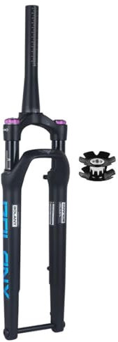 Forcelle ammortizzate per bici da strada 700C 1-1/2 Forcella pneumatica con freno a disco Asse passante 12x100mm Blocco manuale Tubo conico da viaggio da 40 mm Forcella anteriore XC (Colore : N