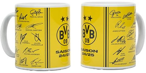 Borussia Dortmund Tasse - Unterschriften 2024/25 - Unterschriftentasse BVB 09