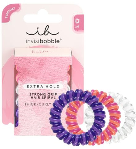 invisibobble Original Haargummi EXTRA CARE Twirl Boss | Spiral-Haargummi Set Lila & Rot Besonders sanft zum Haar | Gegen Haarbruch und Spliss | Ohne Abdruck | 6 Stück