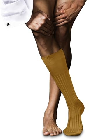 FALKE Kniestrümpfe No. 13 Baumwolle Herren schwarz blau viele weitere Farben verstärkte Kniesocken mit Muster atmungsaktiv lang einfarbig hoch und warm gerippt hochwertig 1 Paar