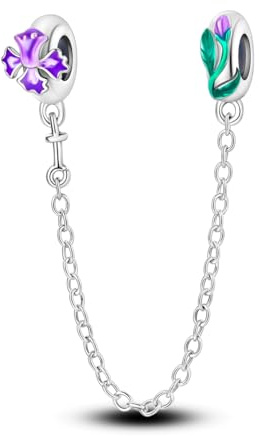 MULA 925 Sterling Silber Sicherheitskette für Charms Armbänder Dangle Anhänger Perlen Cute Cat Schmuck Charm für Frauen