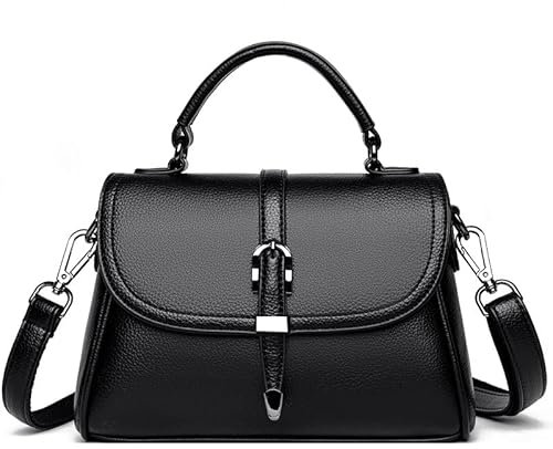 BHUJIA Tasche Damen Jahreshandtasche Second-Hand Bag Große Kapazität Schulter Crossbody Bag Frauen, Schwarz