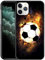 GlamCase for iPhone 11 Pro, iPhone 11 Pro Case - Soccer On Fire Design Printed Slim & Sleek Cute Plastic Hard Snap on Protective Designer Back Phone Case/Cover for iPhone 11 Pro White