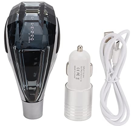 Bediffer Pomo de palanca de cambios de cristal LED activado por tacto, interruptor automático de 7 colores para palanca de cambios de coche M12 M10 M8, cabezal de cambio de marchas, accesorios de