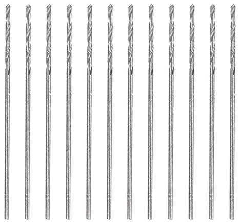 sourcing map 12pcs Micro Jobber Twist Drill Bits #76 0.5mm / 0.0197 High Speed Steel HSS Mini Drilling Bit Tool for Stainless Steel Aluminum Wood Plastic