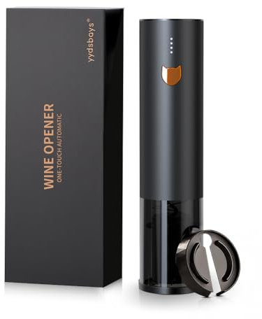 Electric Wine Bottle Opener Automatic Corkscrew Professional for Wine Lovers Luxury Gift (Rose Gold, Opener with Foil Cutter, Gift Box, Rechargeable, One-Touch)