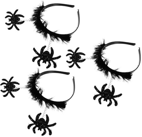 MERRYHAPY 3er Satz Halloween Haarreifen Performance Kopfbedeckung Cosplay Accessoires Schwarz Für Halloween-partys Und Festivals