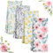 Jogoico Lot de 4 Torchons de Cuisine Torchons Floral 100% Coton Torchons de Vaisselle 40 x 70 cm Serviettes de Cuisine Super Absorbant Torchons Cuisine Multi-usages Torchons Vaisselle - 4 Thèmes