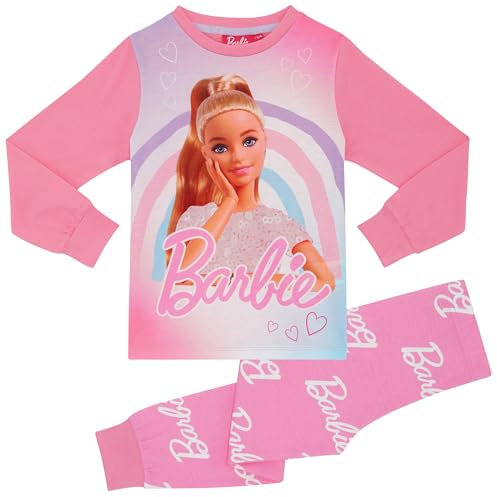 Barbie Pyjama long pour fille, rose, 5-6 Years