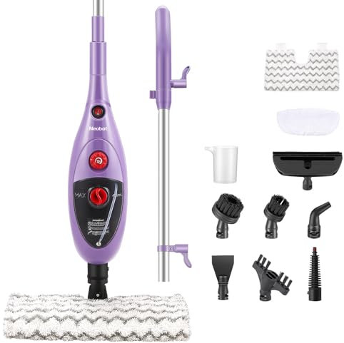 Neobot 10 in 1 Steam Mop, Multipurpose Detachable Floor Steamer, Handheld Steam Cleaner for Hardwood, Tile, Wall for Whole Home Home Use