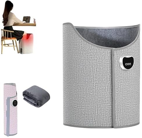 COLZYTLI Leg Warmer Under Desk, Portable Electric Heating Foot Warmer with 360° Fully Enclosed Heating, 3 Adjustable Levels, Suitable for Office and Home