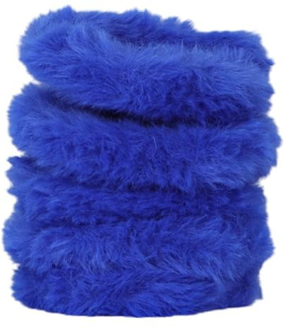 Wambere 10 Stück 20mmx1m Pfeifenreiniger Bunte Pfeifenputzer,Twist Stick aus Kaninchenhaarimitat,Biegeplüsch Basteldraht für DIY Handwerk Dekorationen,Kreative DIY-Projekte und Basteldeko,Königsblau