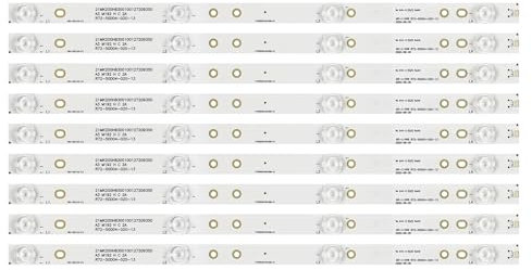 NBCNZCTSAS 5 Set = 45 Pezzi Striscia di retroilluminazione a LED 4 Lampada Adatta for Akai 50 TV JP50UHD110-4K MS-L1469 JS-D-JP50EU-042EC E50EU1000MCPCB