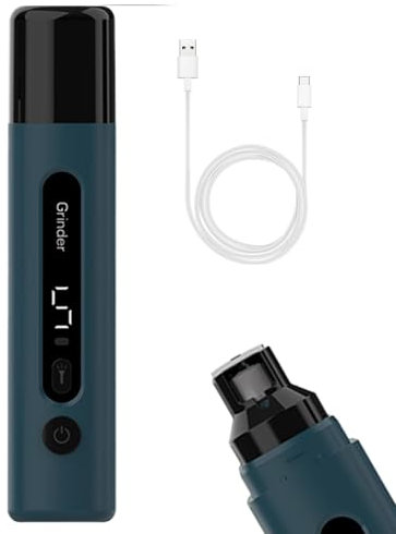 Hogvinnatil Pet Nail Grinder for Dogs, Dog Nail Grinder Quiet | Safe Adjustable Quiet Puppy Nail Clipper with LED Light, Portable Pet Grooming Material for Boys, Old Professionals